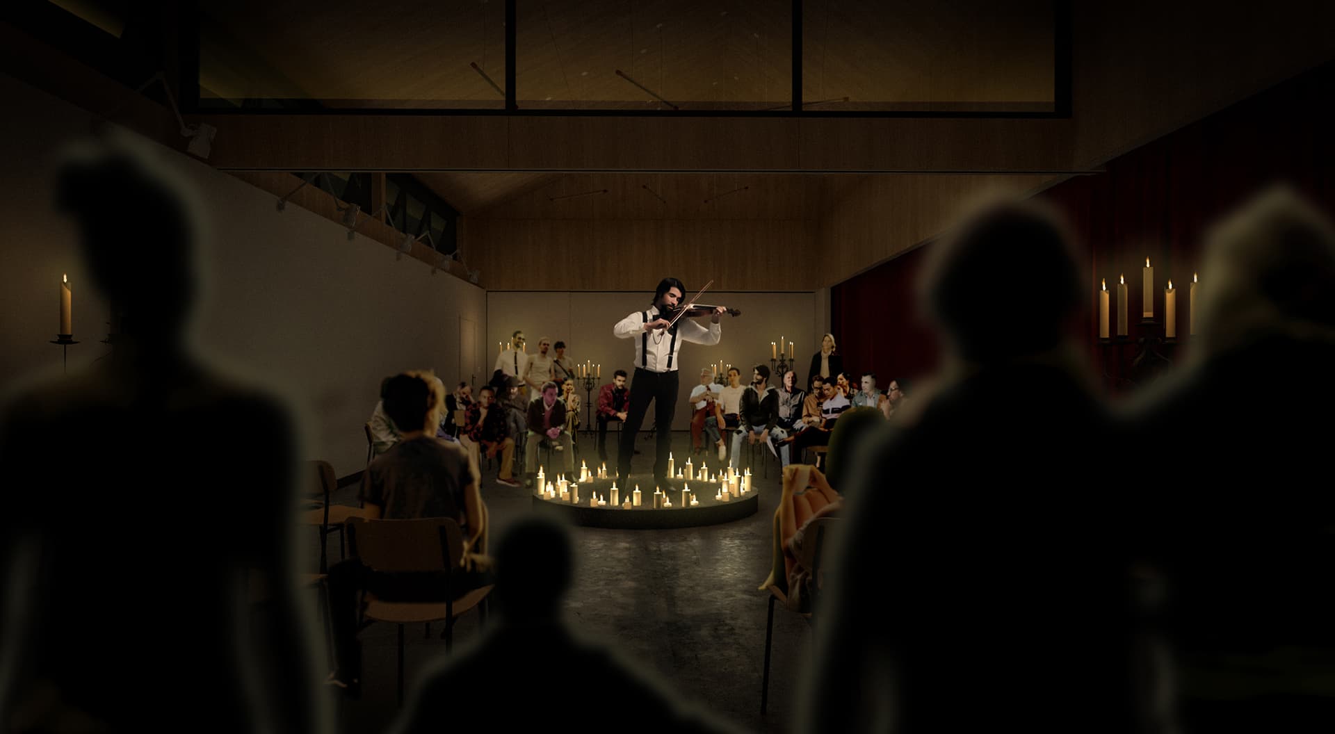 Candlelight concert at the Leighton Art Centre.