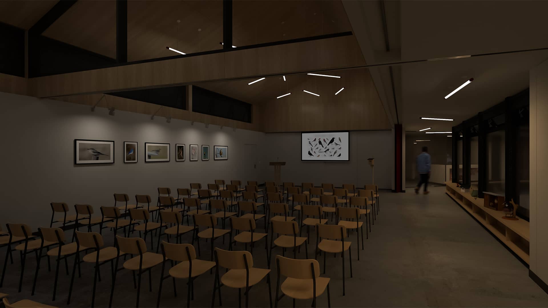 Leighton Art Centre interior.