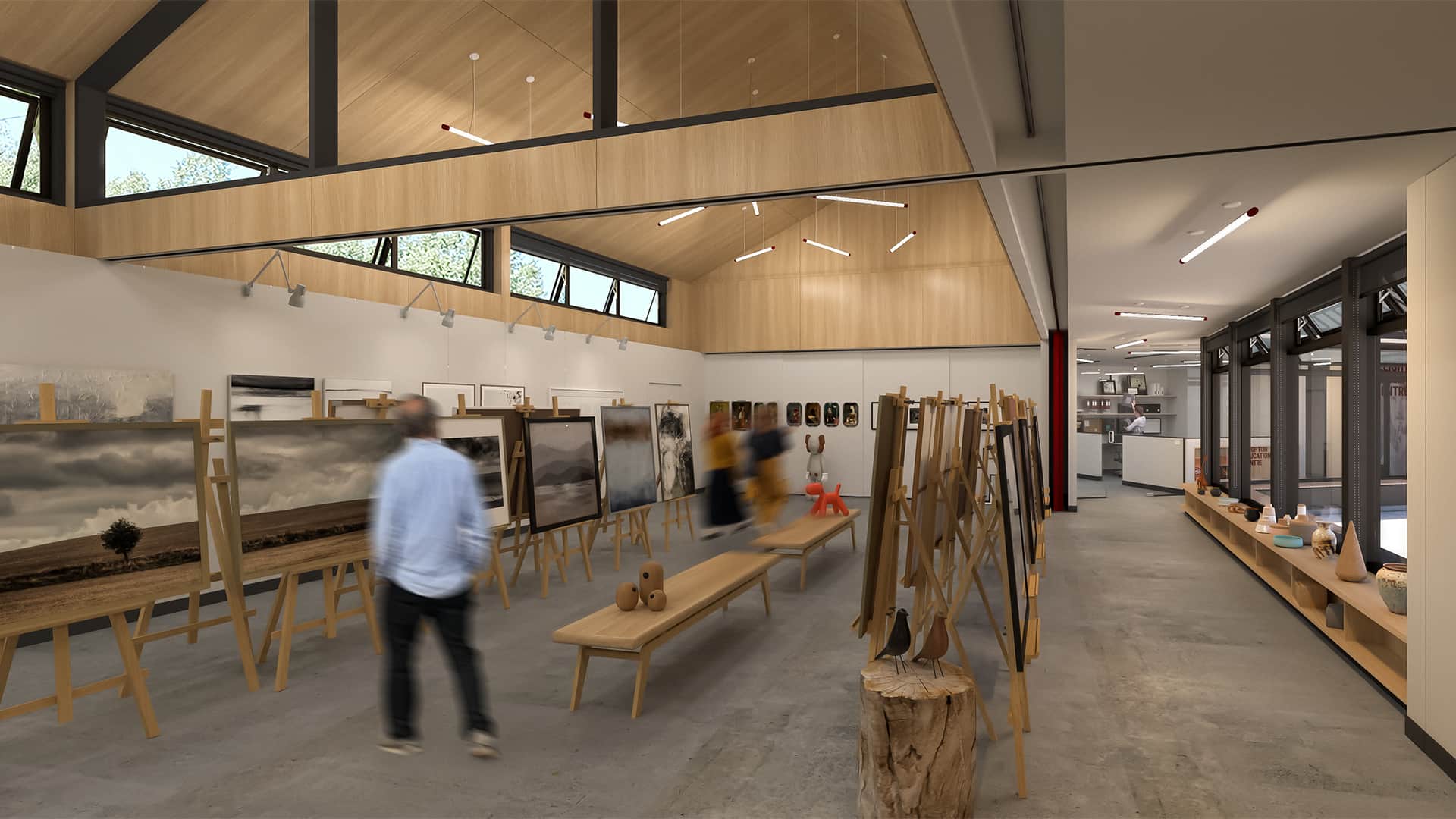 Leighton Art Centre interior.