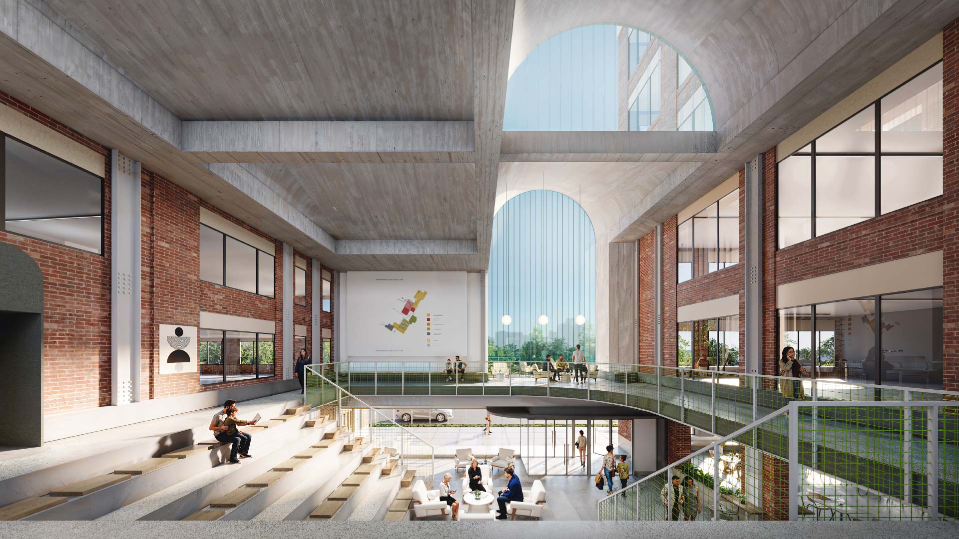 The Vintage reimagining indoor render.