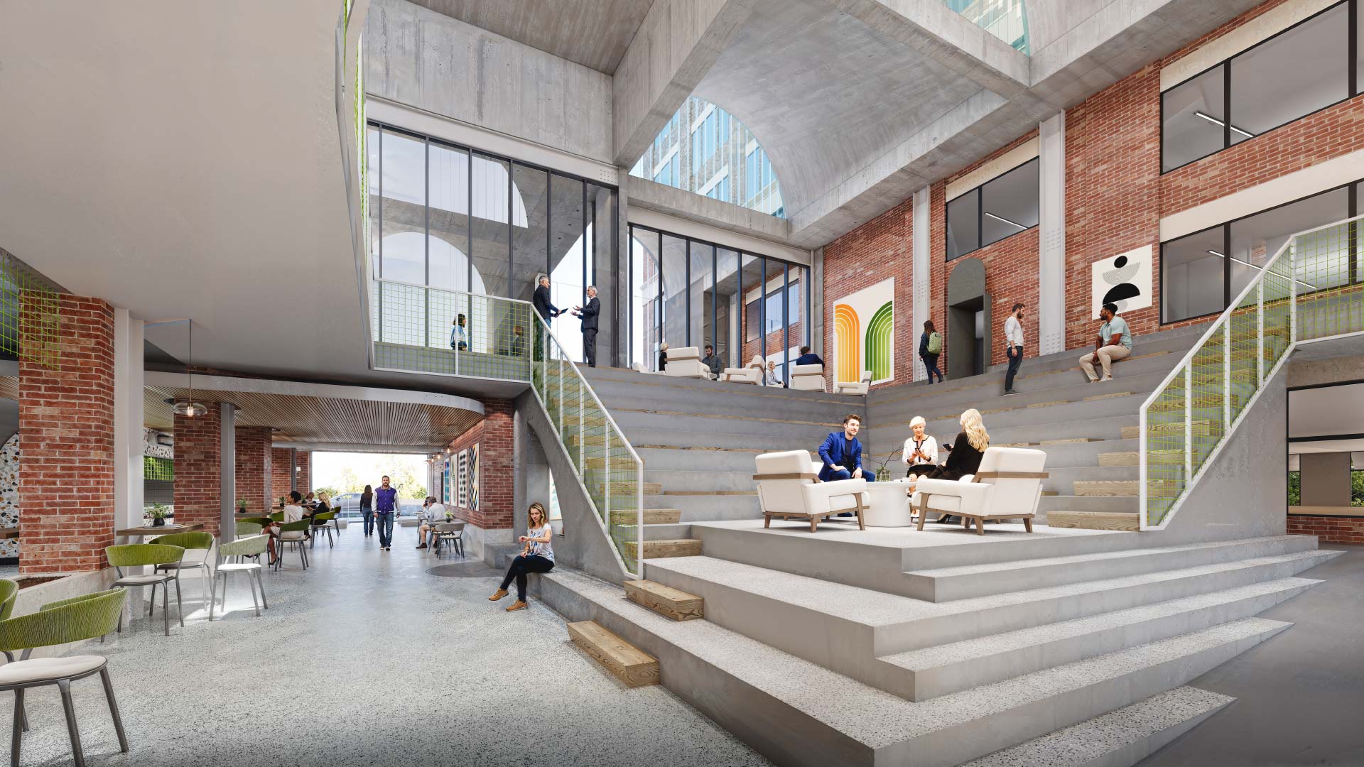 The Vintage reimagining indoor render.
