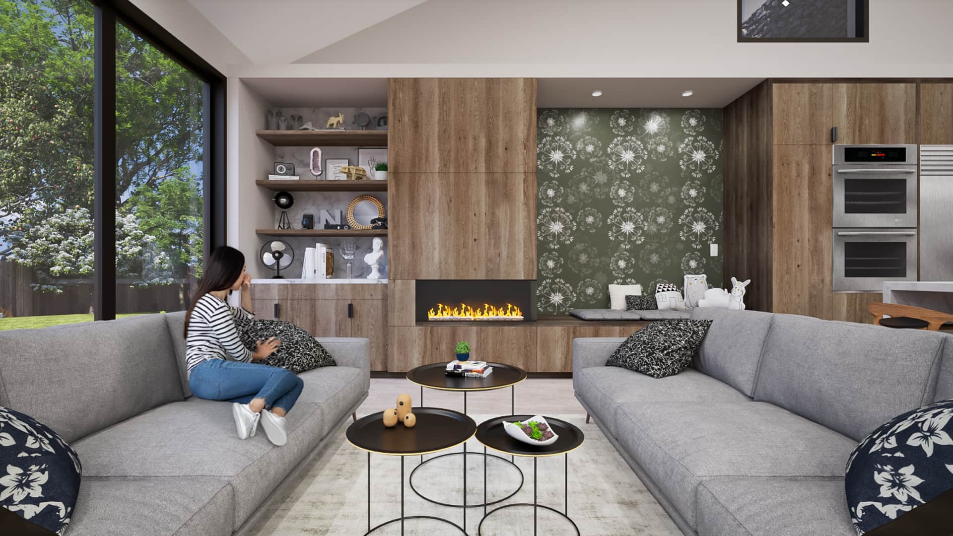 Living room of Mar House.