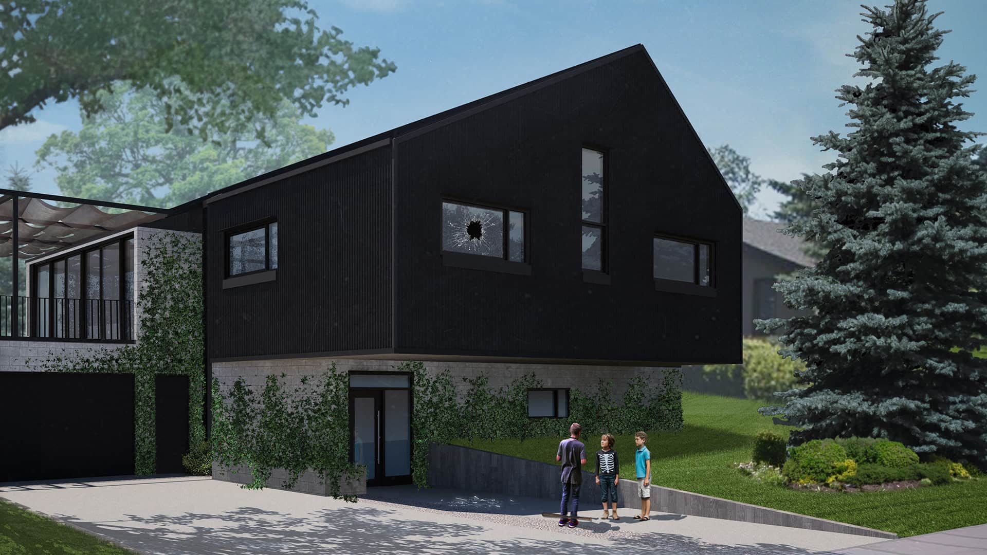 Front exterior of Mar House.