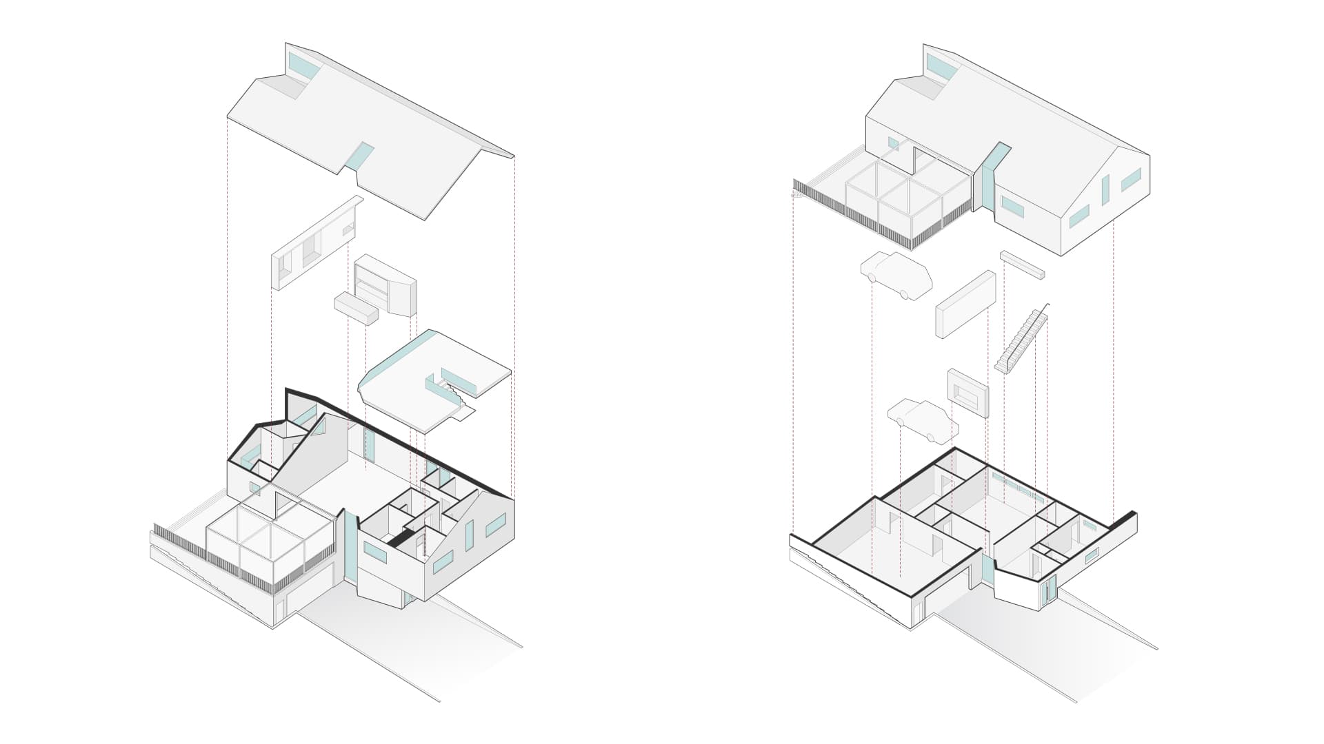 Axo diagram of Mar House.