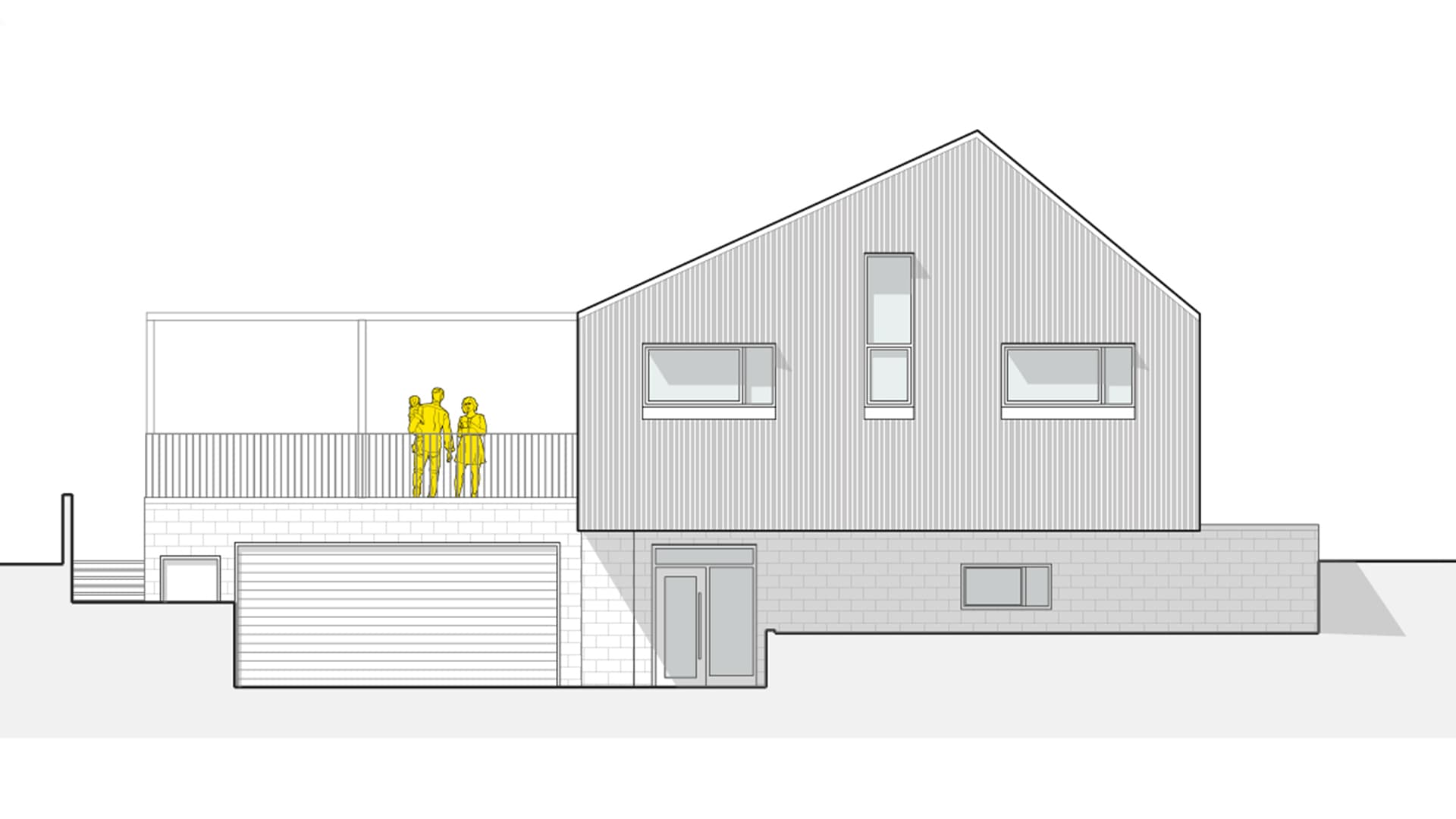 North elevation of Mar House.