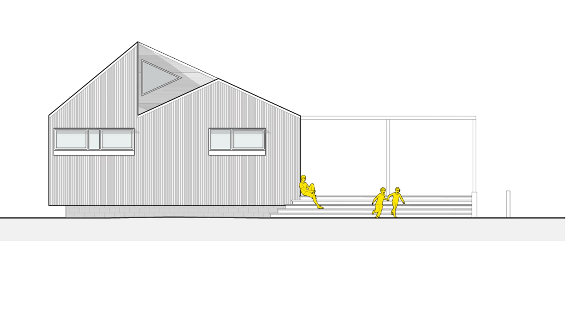 South elevation of Mar House.
