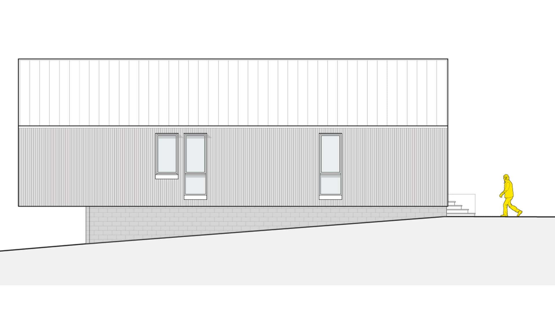 West elevation of Mar House.