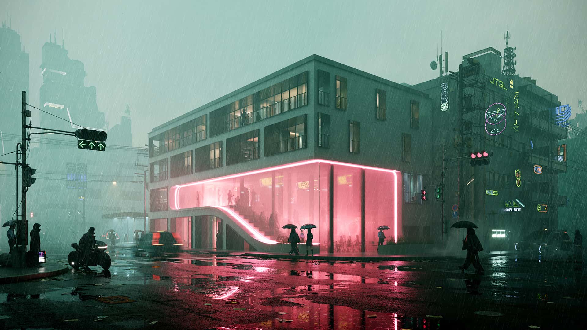 Render of the exterior of The Loop building.